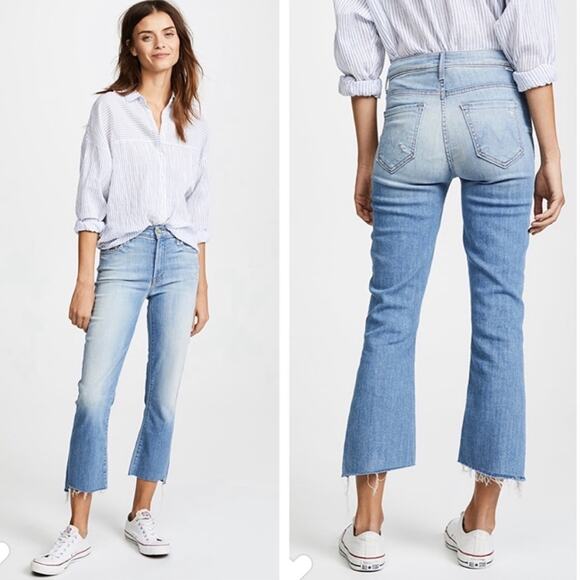 MOTHER Insider Crop Step Fray Jeans in SHAKE WELL SIZE 24 - Picture 12 of 12